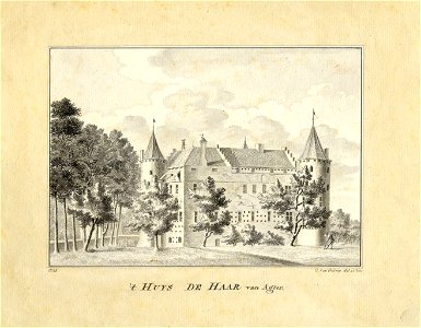 HUA-201311-Gezicht op het kasteel De Haar bij Haarzuilens uit het zuidenNB De gemeente Haarzuilens is per 1 januari 1954 opgenomen in de gemeente Vleuten De Meer