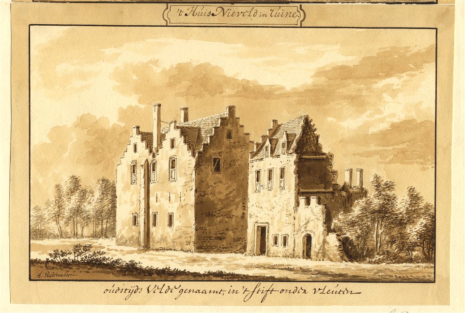 HUA-201709-Gezicht op het kasteel Nijeveld bij Veldhuizen uit het noordoostenNB De gemeente Veldhuizen is per 1 januari 1954 opgenomen in de gemeente Vleuten De 