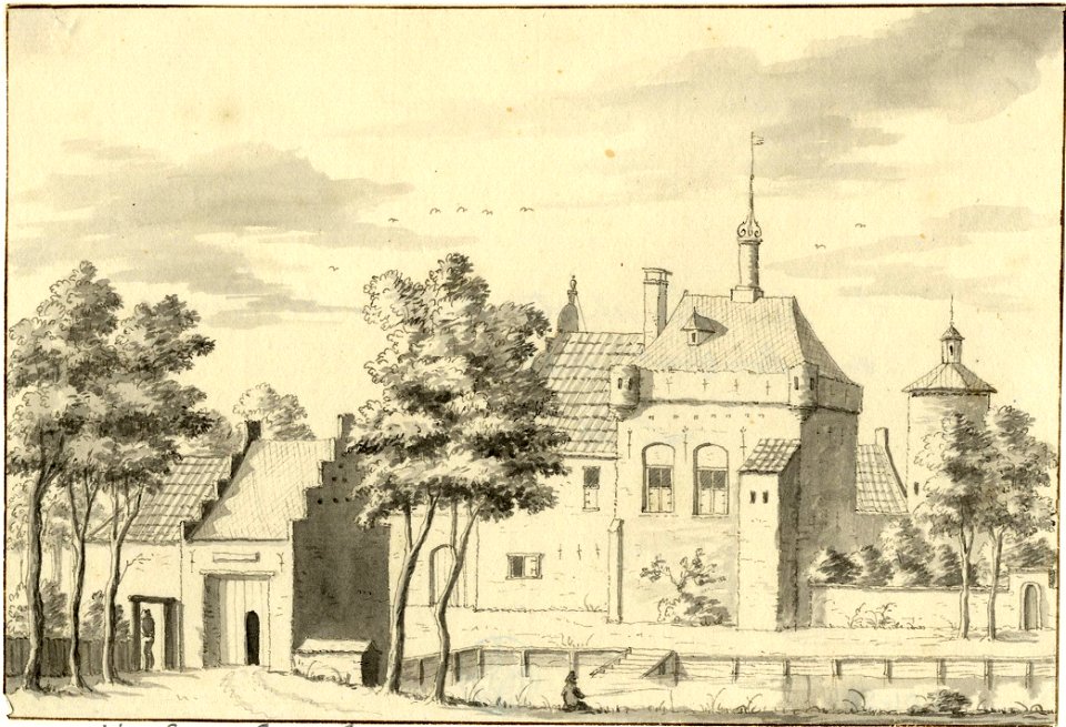 HUA-201504-Gezicht op het kasteel Linschoten te Linschoten