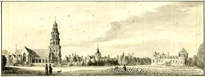 HUA-200283-Gezicht op IJsselstein met links de Nicolaaskerk en rechts het kasteel