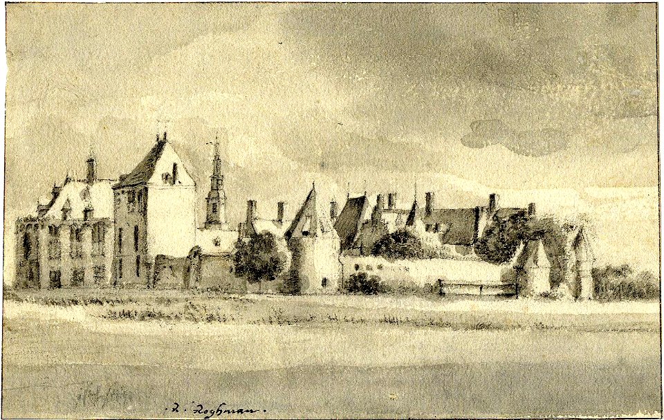 HUA-200299-Gezicht op het kasteel te IJsselstein uit het westen