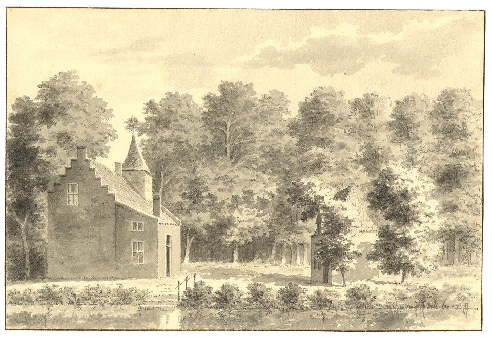 HUA-201588-Gezicht op het huis Molenstein aan de Langbroekerwetering te Rijsenburg NB De gemeenten Driebergen en Rijsenburg zijn per 1 mei 1931 samengevoegd tot 