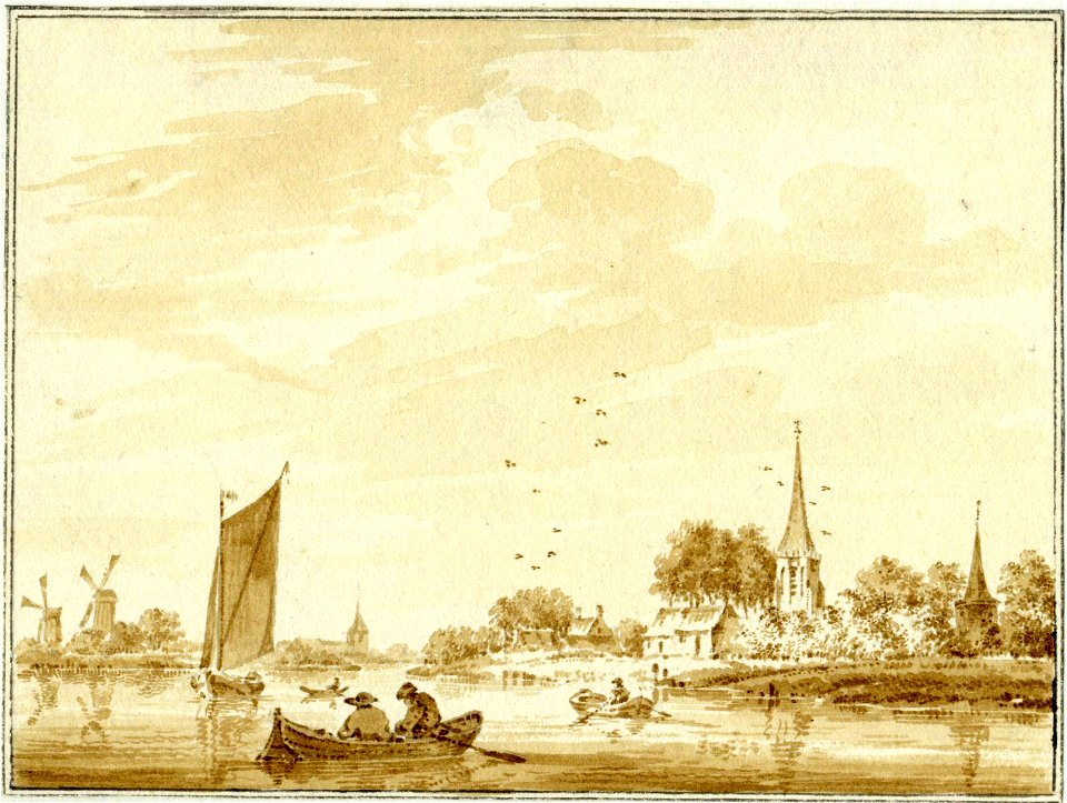 HUA-200584-Gezicht op de Lek bij het dorp Jaarsveld