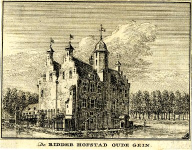 HUA-201983-Gezicht op het huis Te Vliet bij Lopikerkapel gemeente Lopik uit het noordoosten met linksachter een van de bijgebouwen op het voorplein