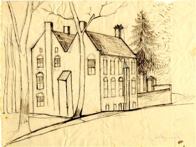 HUA-202004-Gezicht op de achter en de zijgevel van het huis Vronestein bij Jutphaas uit het zuidoostenNB De gemeenten Jutphaas en Vreeswijk zijn per 1 juli 1971 