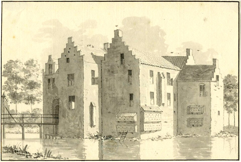 HUA-201114-Gezicht op de voorgevel van het kasteel Blikkenburg bij Zeist