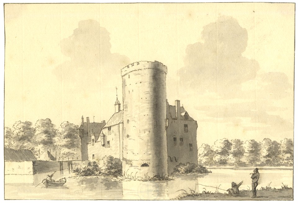 HUA-201915-Gezicht op het kasteel Sterkenburg te Driebergen uit het zuidoostenNB De gemeenten Driebergen en Rijsenburg zijn per 1 mei 1931 samengevoegd tot de ge