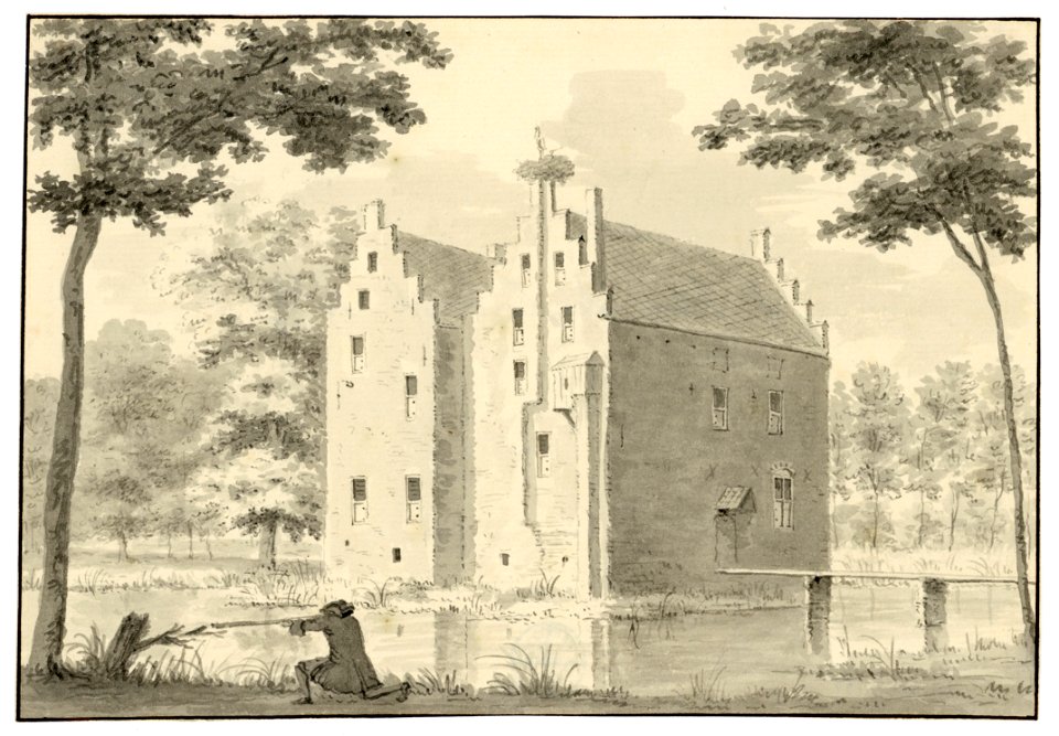 HUA-202155-Gezicht op het kasteel Zuilenburg te Overlangbroek gemeente Langbroek uit het noorden