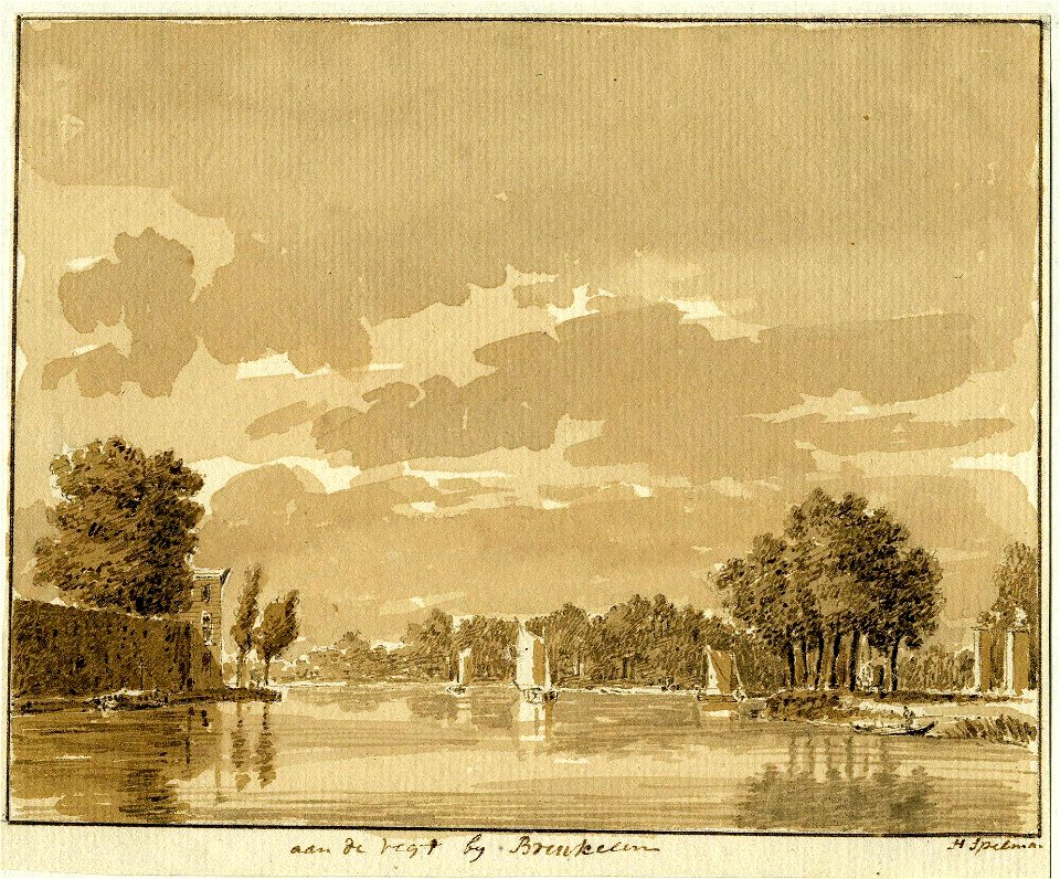 HUA-200460-Gezicht op de Vecht bij Breukelen