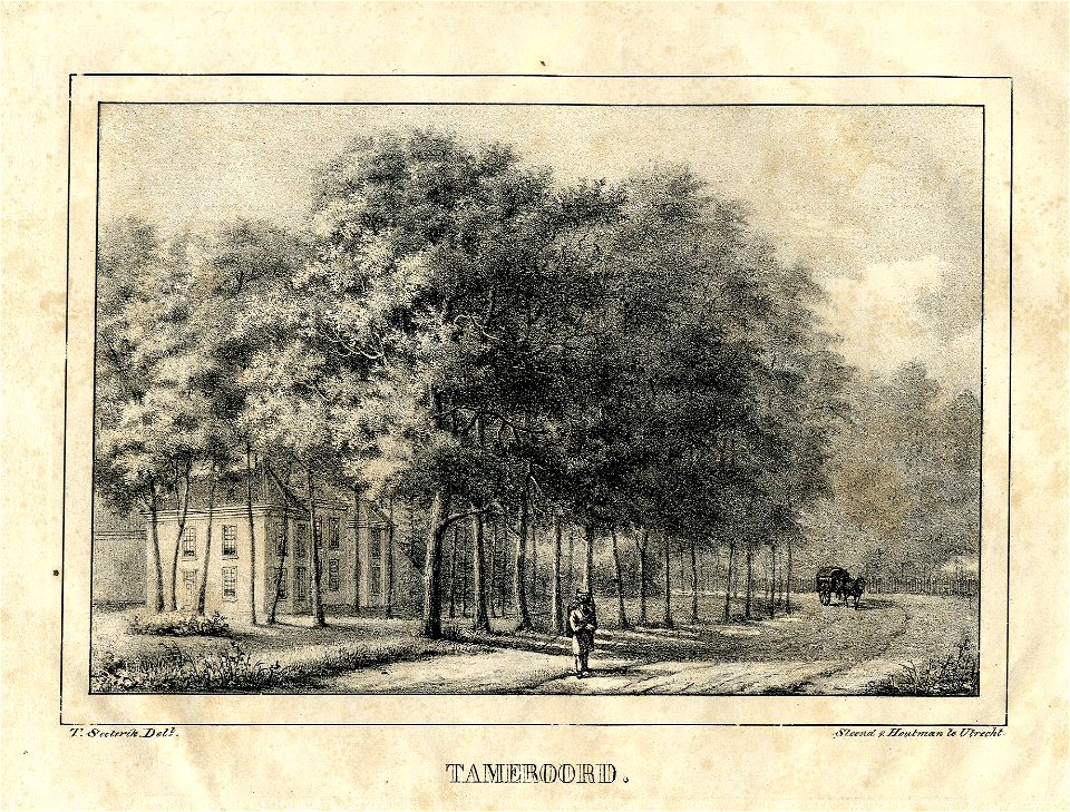 HUA-202023-Gezicht op de zij en de voorgevel van het huis Tameroord te De Bilt