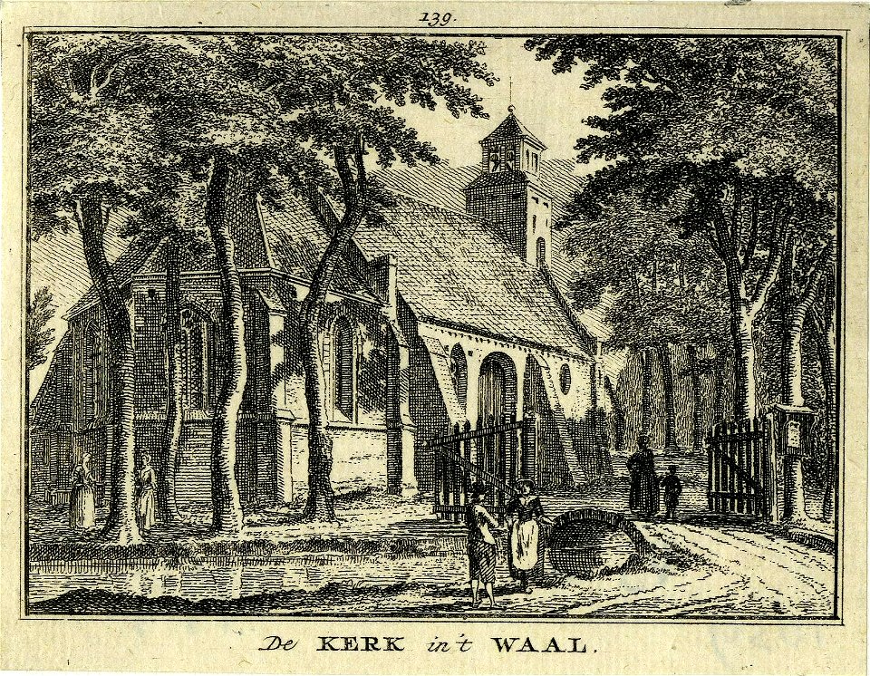 HUA-200926-Gezicht op de Nederlands Hervormde kerk van t Waal uit het noordoosten