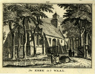 HUA-200926-Gezicht op de Nederlands Hervormde kerk van t Waal uit het noordoosten