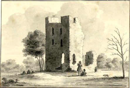 HUA-201979-Gezicht op de ruïne van het kasteel Te Vliet gemeente Oudewater 