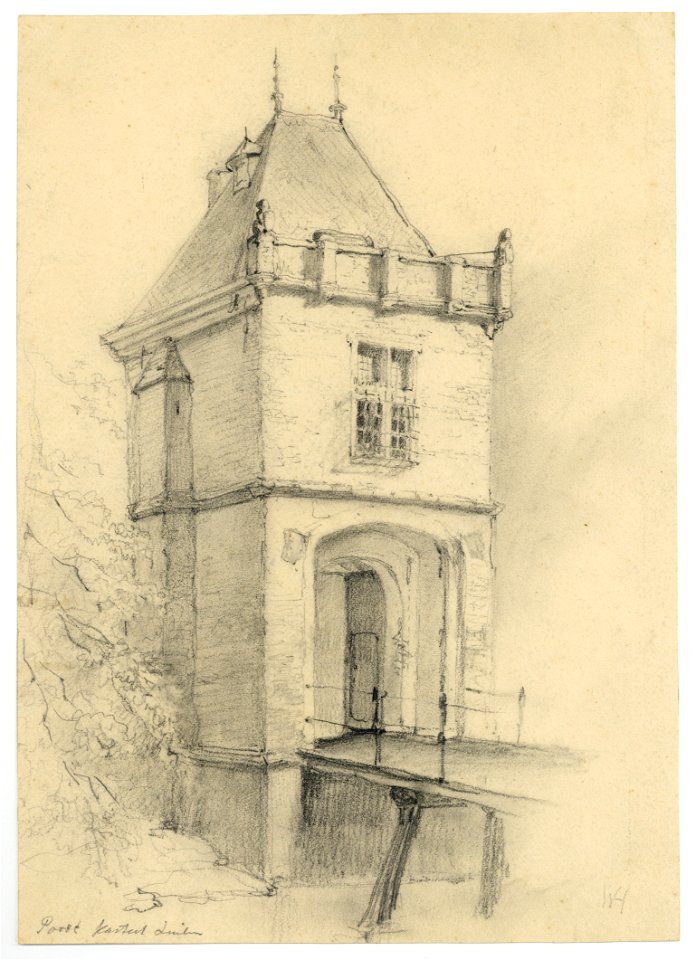 HUA-202152-Gezicht op het poortgebouw en het slot Zuylen te Oud Zuilen gemeente Zuilen uit het noordenNB De gemeente Zuilen behoort sinds 1 januari 1954 tot de g