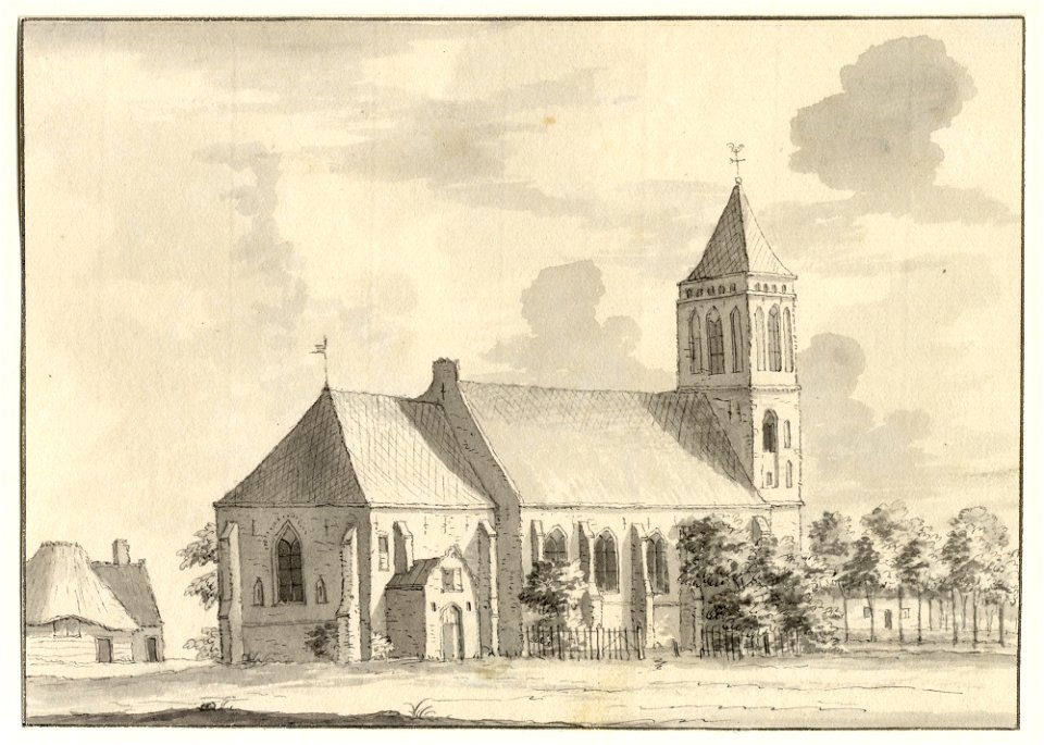 HUA-200534-Gezicht op de Nederlands Hervormde Pieterskerk van Eemnes Binnen vanuit het noordoosten