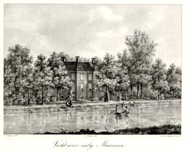 HUA-202045-Gezicht over de Vecht op de zij en de achtergevel van het huis Vechtoever bij Maarssen