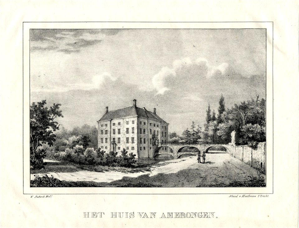 HUA-202053-Gezicht op het kasteel Amerongen te Amerongen uit het zuidoosten