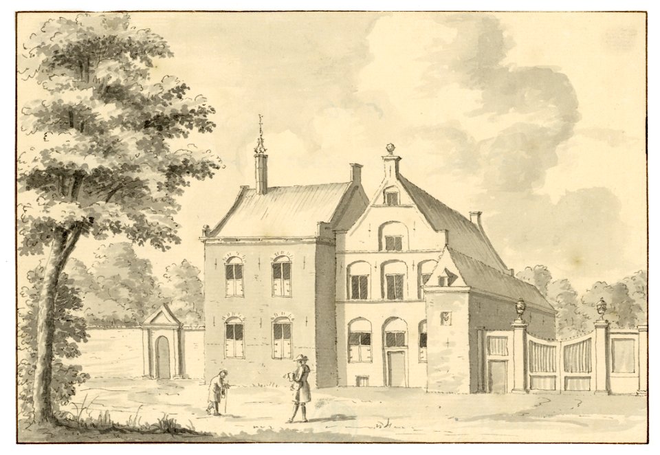 HUA-202091-Gezicht op het huis Wulvenhorst aan de Kromwijkerdijk te Linschoten