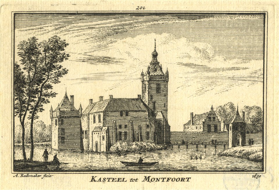 HUA-201589-Gezicht op het kasteel Montfoort te Montfoort