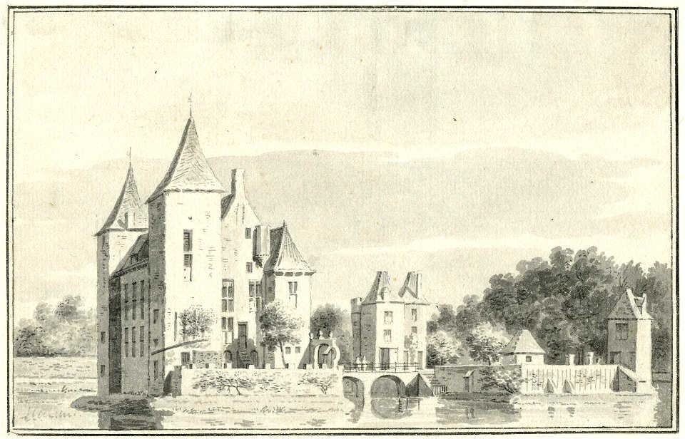 HUA-201106-Gezicht op het kasteel Beverweerd bij Werkhoven met rechts een gedeelte van de voorburcht uit het zuiden