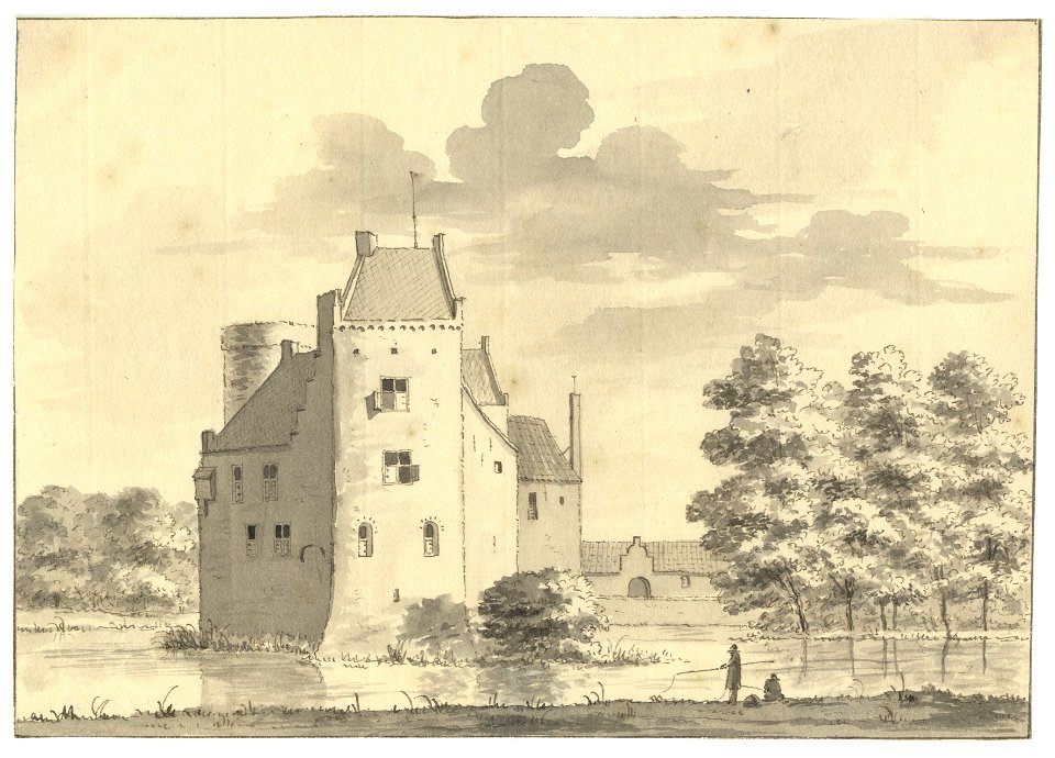 HUA-201914-Gezicht op het kasteel Sterkenburg te Driebergen uit het noordwestenNB De gemeenten Driebergen en Rijsenburg zijn per 1 mei 1931 samengevoegd tot de g