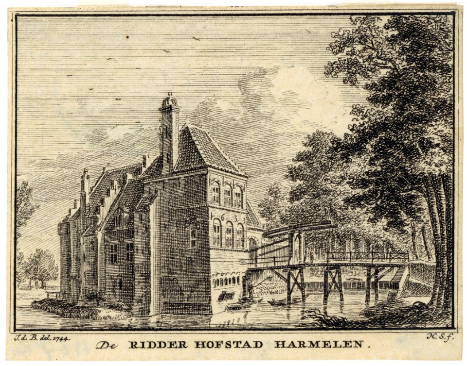 HUA-201373-Gezicht op het kasteel Harmelen te Harmelen uit het noordwesten NB De gemeente Harmelen is op 1 januari 2001 bij de gemeente Woerden gevoegd