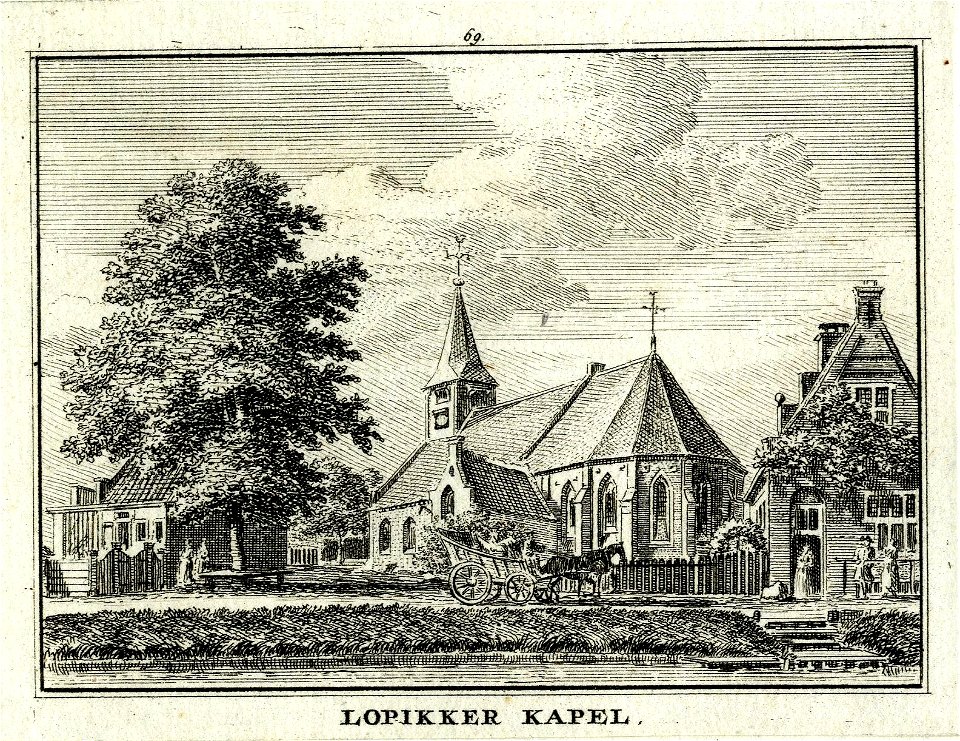 HUA-200684-Gezicht op het dorp Lopikerkapel met de Nederlands Hervormde kerk