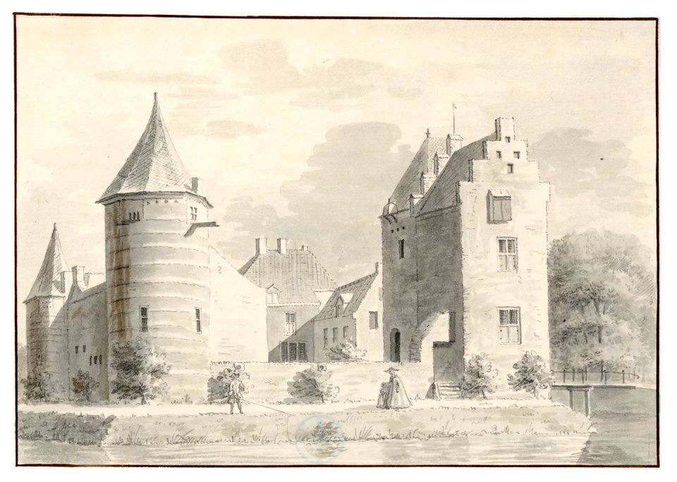 HUA-201177-Gezicht op het kasteel Doorn te Doorn uit het zuidoosten
