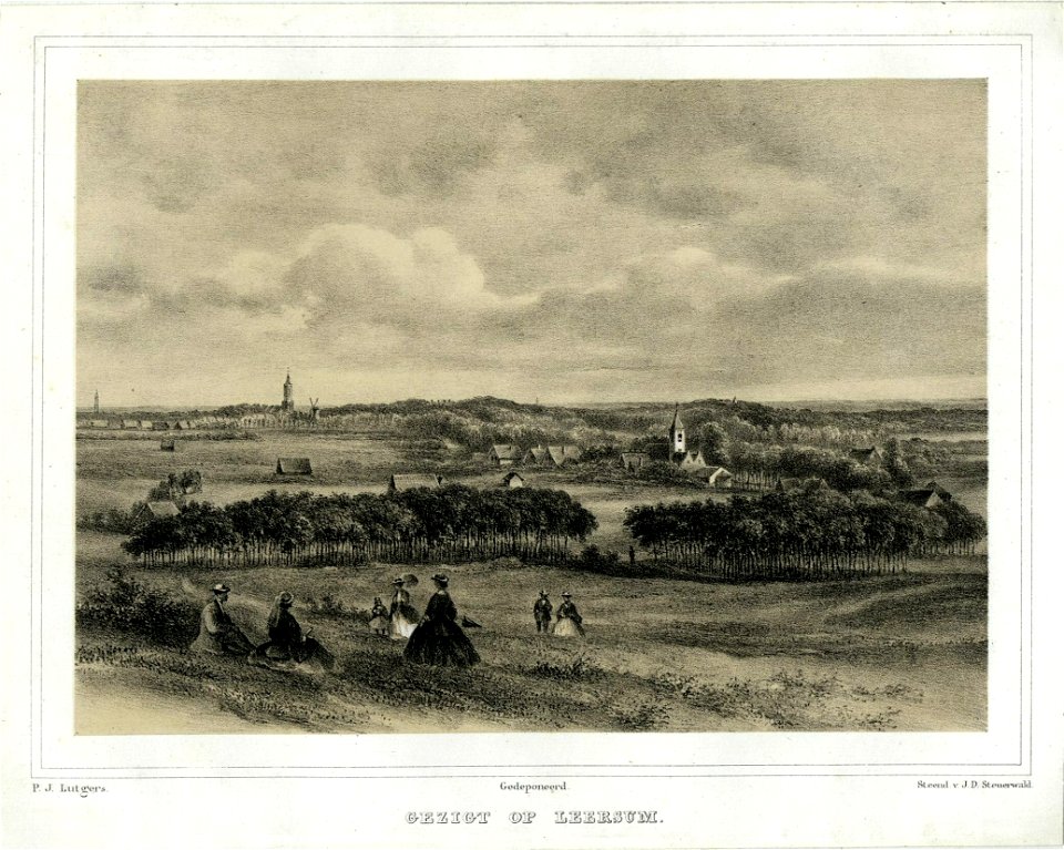 HUA-200632-Gezicht op Leersum en omgeving uit het westen