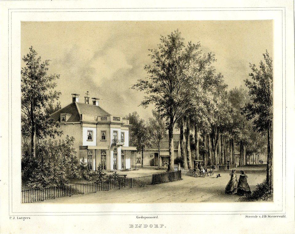 HUA-201160-Gezicht op het huis Bijdorp te Rijsenburg