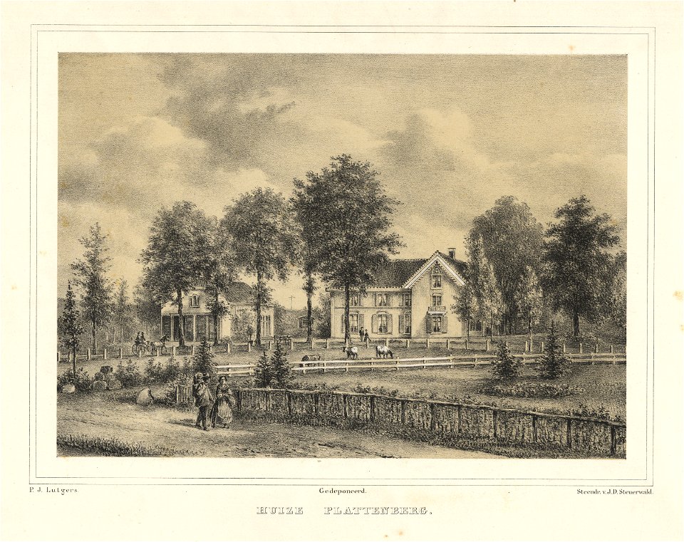 HUA-201756-Gezicht op de voorgevel van het huis Groot Plattenberg Amersfoortseweg 38 te MaarnNB De gemeente Maarn is per 1 januari 2006 opgenomen in de nieuw gev