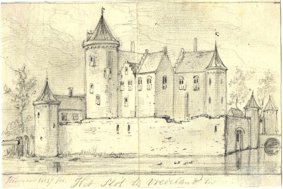 HUA-201999-Gezicht op het kasteel Vreeland bij Vreeland gemeente Loenen 