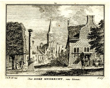 HUA-200745-Gezicht op het dorp Mijdrecht met op de achtergrond de Nederlands Hervormde kerk