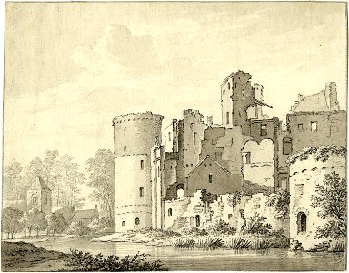 HUA-201324-Gezicht op de ruïne van het kasteel De Haar bij Haarzuilens uit het noordenNB De gemeente Haarzuilens is per 1 januari 1954 opgenomen in de gemeente V