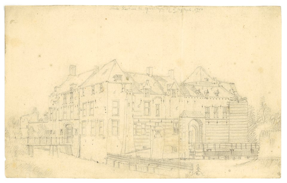 HUA-202104-Gezicht op het kasteel te IJsselstein uit het oosten
