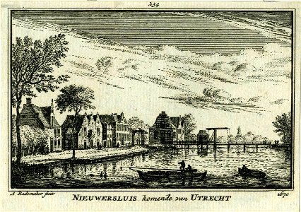 HUA-200770-Gezicht over de Vecht op Nieuwersluis uit het zuidwesten