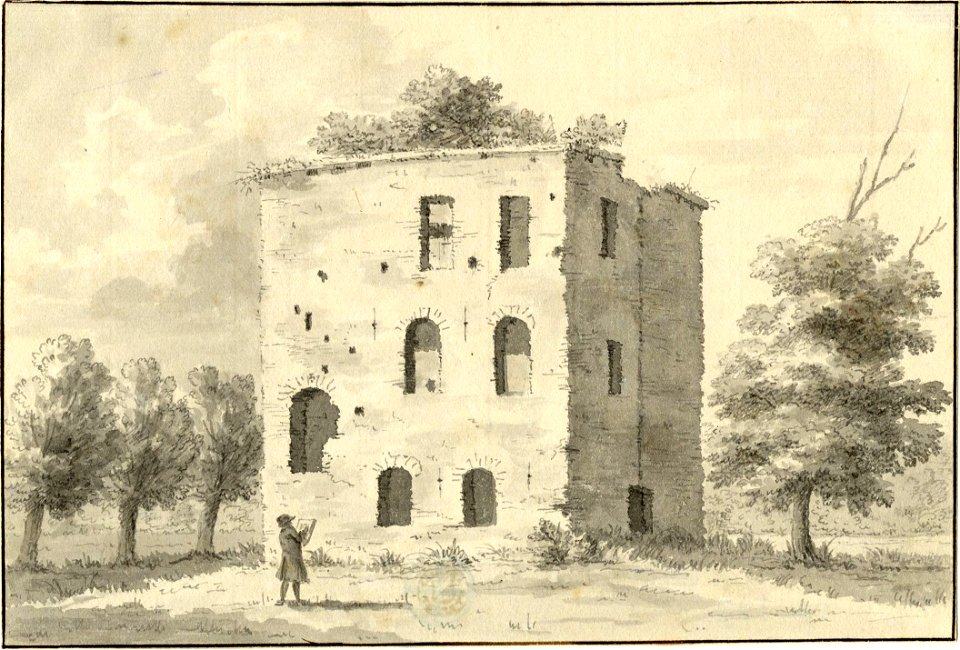HUA-201379-Gezicht op het oude kasteel Heemstede bij Jutphaas nabij de grens tussen de gemeenten Houten en Nieuwegein