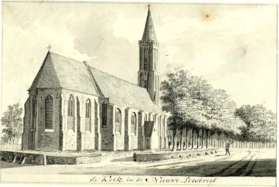 HUA-200680-Gezicht op de Nederlands Hervormde kerk te Nieuw Loosdrecht uit het noordoosten