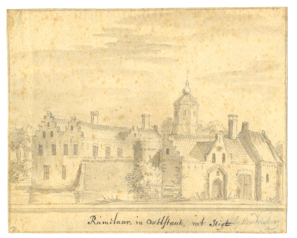 HUA-201805-Gezicht op het huis Rumelaar bij WoudenbergNB Het huis Rumelaar lag ten zuidoosten van Woudenberg tegen de gemeentegrens van Maarsbergen aan