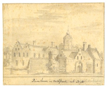 HUA-201805-Gezicht op het huis Rumelaar bij WoudenbergNB Het huis Rumelaar lag ten zuidoosten van Woudenberg tegen de gemeentegrens van Maarsbergen aan