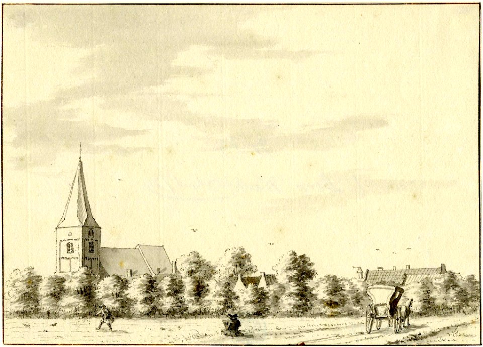 HUA-200937-Gezicht op het dorp Werkhoven met de Nederlands Hervormde kerk