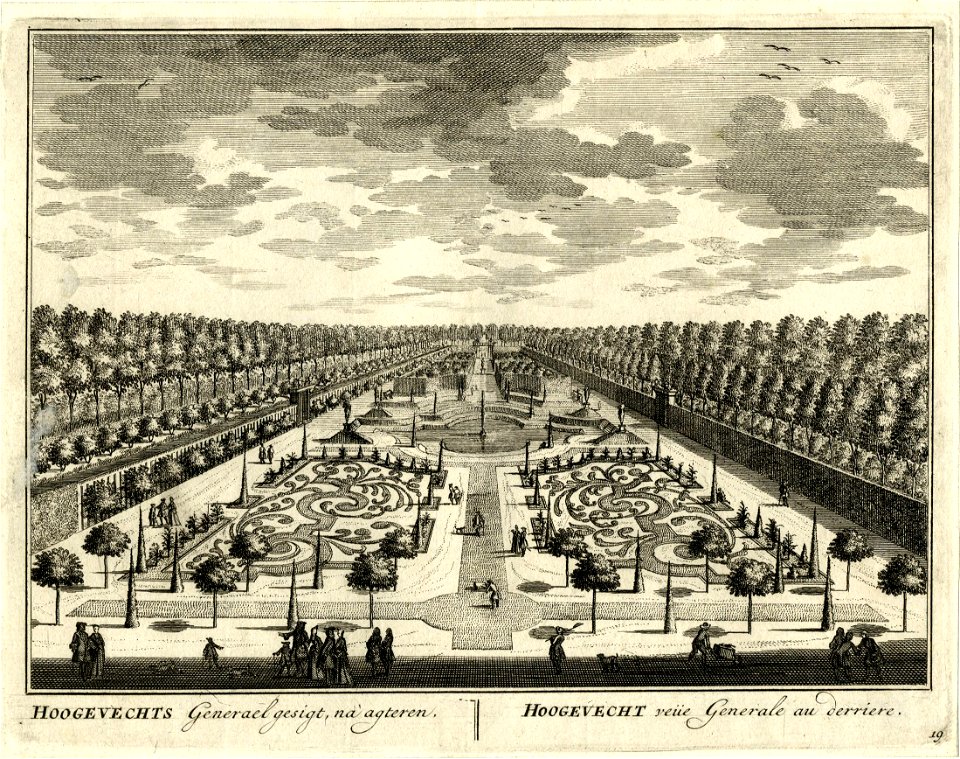 HUA-201458-Gezicht over de tuin van het huis Hogevecht bij Maarsseveen