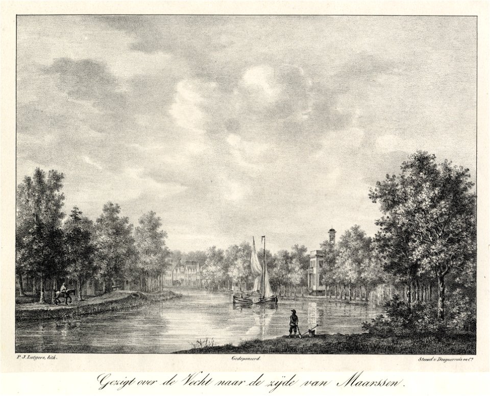 HUA-201613-Gezicht over de Vecht bij Maarssen uit het noordwesten met rechts het huis Bolenstein