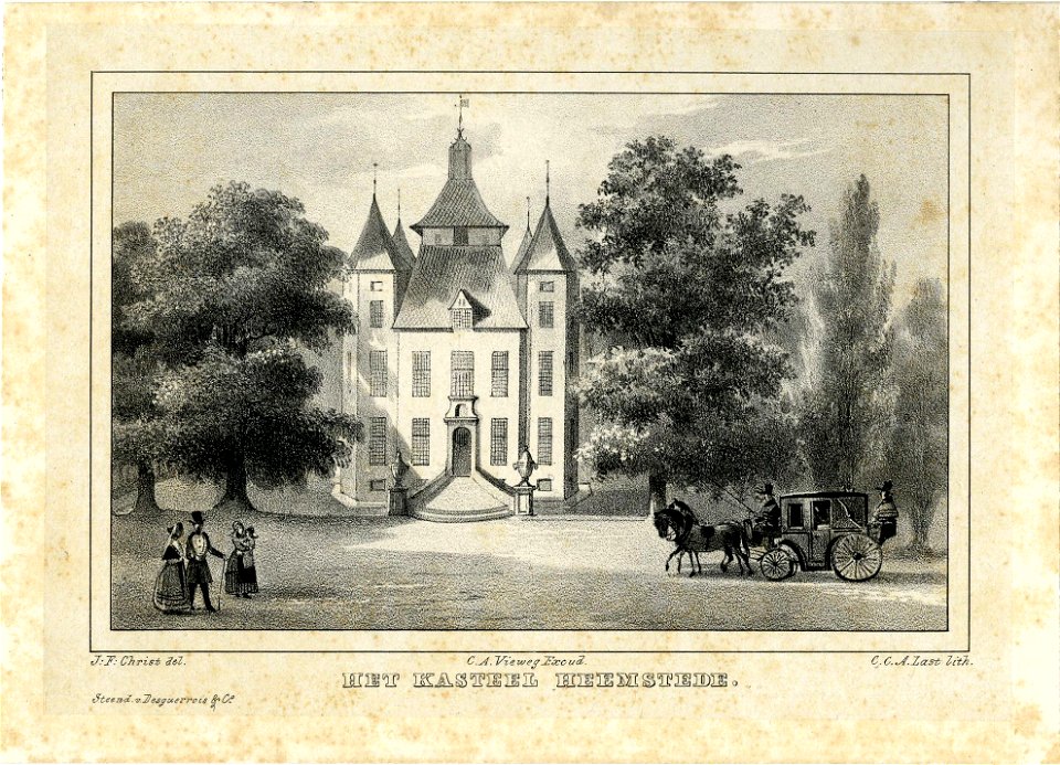 HUA-201385-Gezicht op de voorgevel van het huis Heemstede gemeente Houten uit het noordoosten