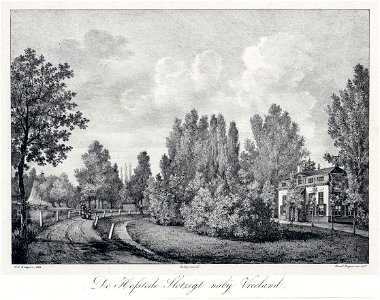 HUA-202410-Gezicht op de voor en gedeeltelijke zijgevel van het huis Slotzicht bij Vreeland vanaf de weg langs de Vecht