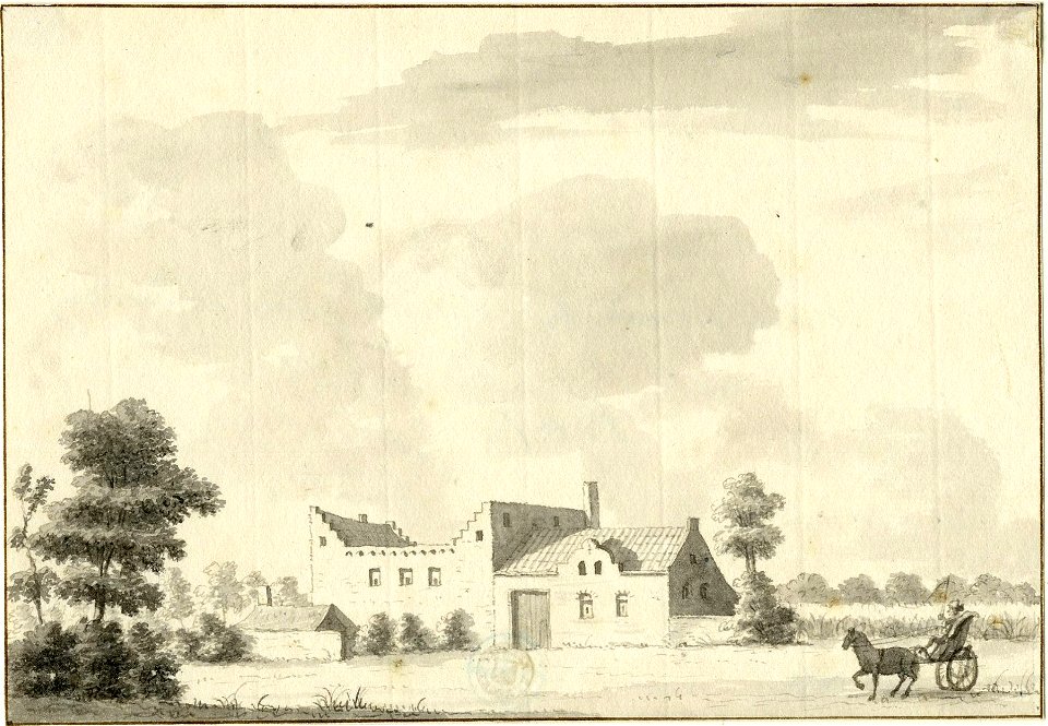 HUA-201087-Gezicht op de ruïne van het huis Bavoord bij Leusden