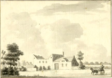 HUA-201087-Gezicht op de ruïne van het huis Bavoord bij Leusden