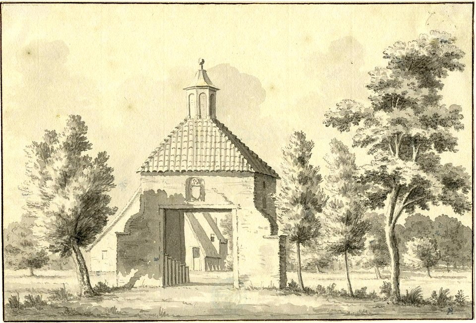 HUA-201115-Gezicht op het poortgebouw van het kasteel Blikkenburg bij Zeist