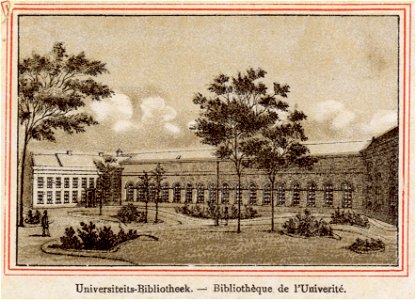 HUA-202445-Gezicht op de binnentuin van het voormalige paleis van koning Lodewijk Napoleon aan de Wittevrouwenstraat te Utrecht in gebruik als universiteitsbibli