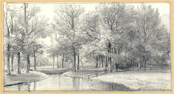 HUA-202557-Gezicht in het landschapspark van de buitenplaats Beukenburg aan de Beukenburgerlaan bij Groenekan gemeente Maartensdijk met de slingervijver gezien v